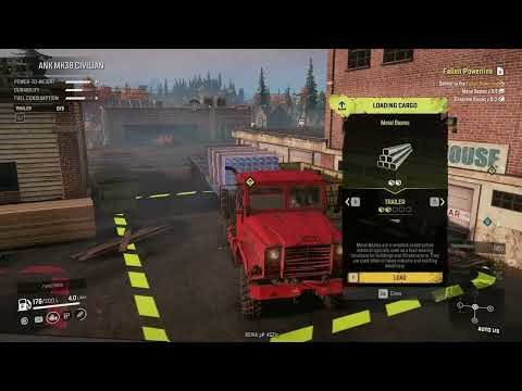 Snowrunner. Deliver to the Fallen Powerline Metal Beams x0/1. Snowrunner Gameplay Video. Michigan.