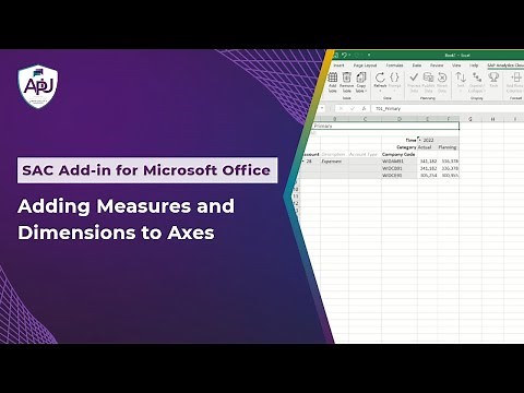 Adding Measures and Dimensions to Axes using the SAC Add-in for Microsoft Office