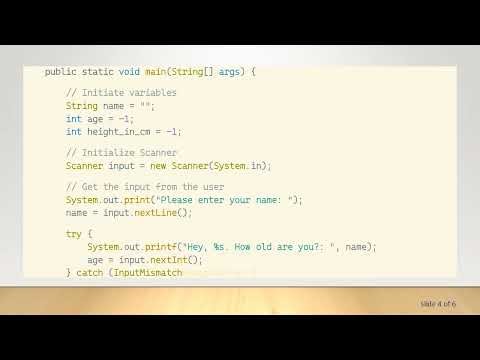 Handling InputMismatchException in Java