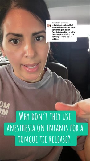 Replying to @D I hope that explains it! While it seems scary and that it would be painful, a CO2 laser doesn’t require anesthesia. #feedingtherapy #infantfeeding #oralfunction #tonguetie #liptie