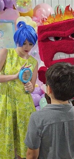 Houston mascot party characters inside out joy and anger birthday face #insideout #shorts #reels