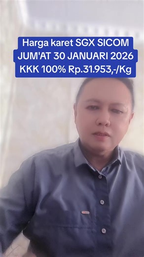 Harga Karet KKK Meningkat: 31.953 Rupiah/Kg