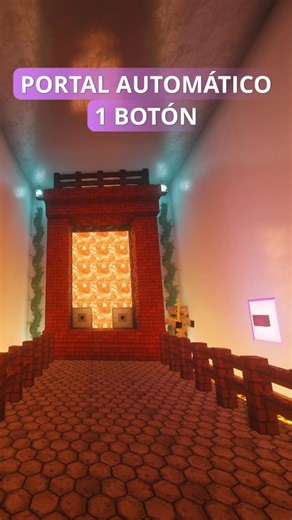 🌀 Portal del Nether automático | 1 botón #shorts #minecraft #survival