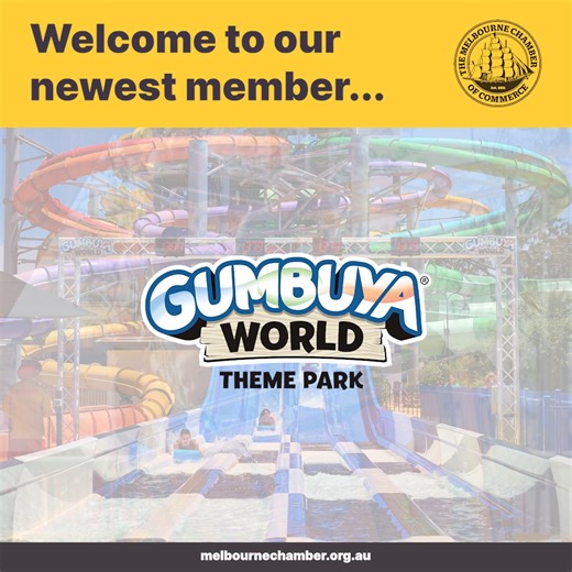 Welcome to our newest Melbourne Chamber of Commerce member, Gumbuya World. Gumbuya World is Victoria’s only water, wildlife and theme park. It has four distinct parks: the Oasis Springs water park, the Oz Adventure theme park, the Outback Explorers kids’ park, and the Wildlife Trail animal park. | Victorian Chamber of Commerce and Industry | Facebook