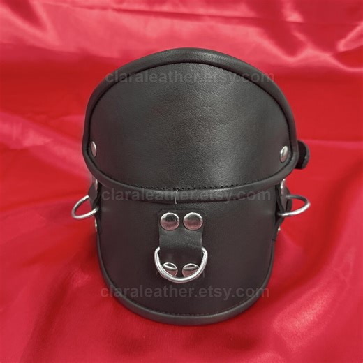 Handmade Leather Posture Collar: Gothic BDSM Neck Corset