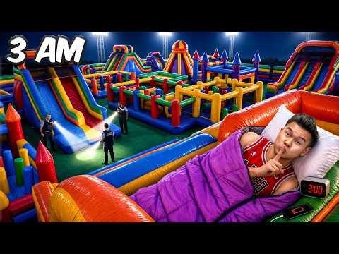 We Survived OVERNIGHT in an Inflatable City