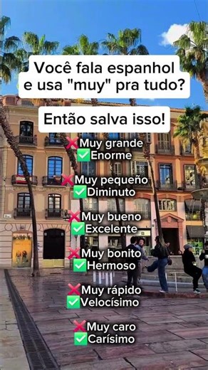 🚫 Pare de dizer MUY em espanhol! Use estas palavras 👇 #espanhol