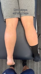 How to strap a calf using K tape To add more support/assistance you can stay the foot in increasing degrees of plantarflexion Here we are using 50mm K tape Use code JOSHJAN10 @sporttape #theclubphysio #physio #strappingtape #athletictrainer #ktape | The Club Physio