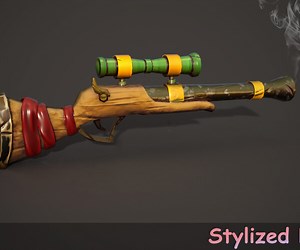 ArtStation - Stylized Rifle Gun | Game Assets
