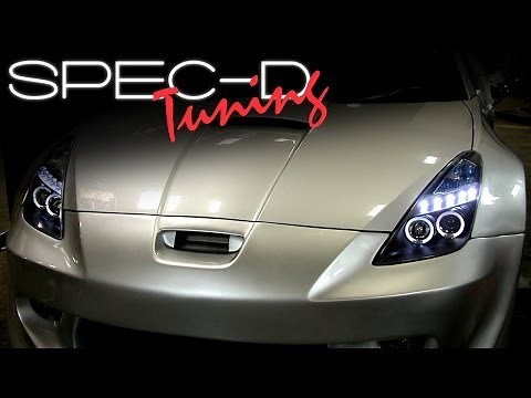 SPECDTUNING INSTALLATION VIDEO: 2000-2005 Toyota Celica Projector Headlights