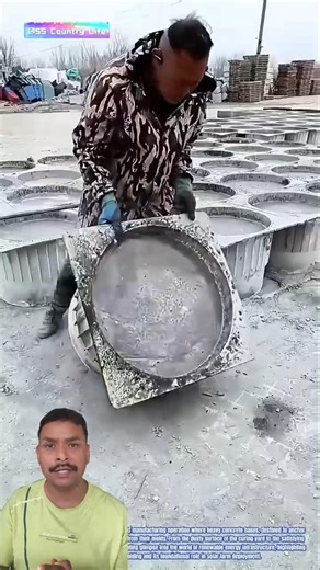 Satisfying Industrial Process | Concrete Solar Base Demolding #shortsfeed #shorts #trending