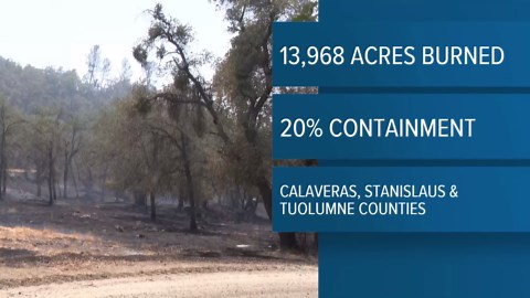 September Lightning Complex Fire burns acres in Tuolumne, Calaveras, and Stanislaus counties