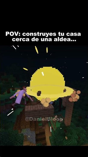 POV: You build your house near a village... #minecraft #humor #memes