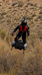 A cinematic flight scene created with a jetpack