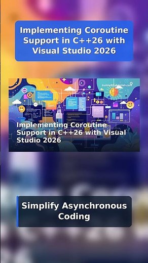 C++26 Coroutines in Visual Studio 2026 #Shorts