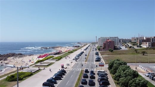Porto, Beach, Ocean. Free Stock Video