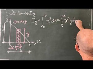 MOMENTO DE INERCIA DE SUPERFÍCIES PLANAS - PARTE 3 - MOMENTO DE INERCIA DE UMA AREA TRIANGULAR.