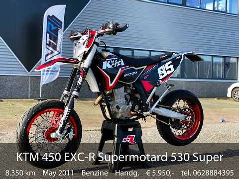 KTM 450 EXC-R Supermotard 530 Supermoto A2 rijbewijs 2011