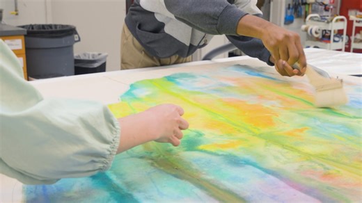 1.6K views · 33 reactions | Take a behind the scenes look at conservation care of Sam Gilliam’s “Cloud Kilimanjaro” with Amanda Kasman, Associate Paintings Conservator, and Jelani Rashad, Paintings Conservation Intern, at the Atlanta Art Conservation Center. You can see this work installed on the third floor of the museum’s Stent Family Wing. Conservation work like this is made possible by the Sara Giles Moore Foundation. | High Museum of Art, Atlanta | Facebook