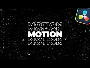 Text Motion Graphics in DaVinci Resolve