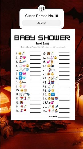 Baby Shower Emoji Game 💕 Fun Printable Party Quiz #babyshowergame #printablegames”