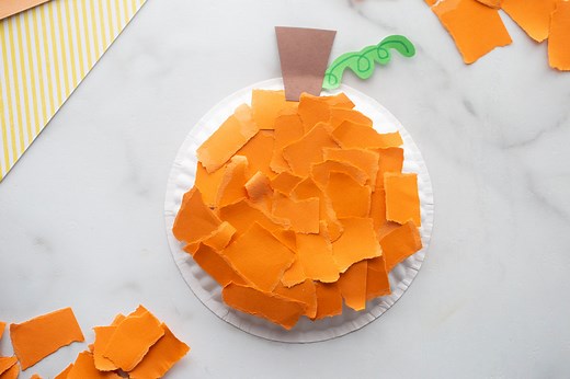 Easy Pumpkin Paper Plate Craft