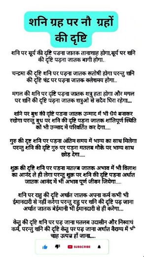 #शनि ग्रह पर नौ ग्रहों की दृष्टि