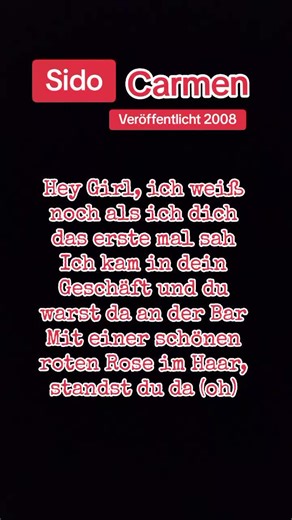 Sido's Liebeserklärung an Carmen: Ein Hit von 2008