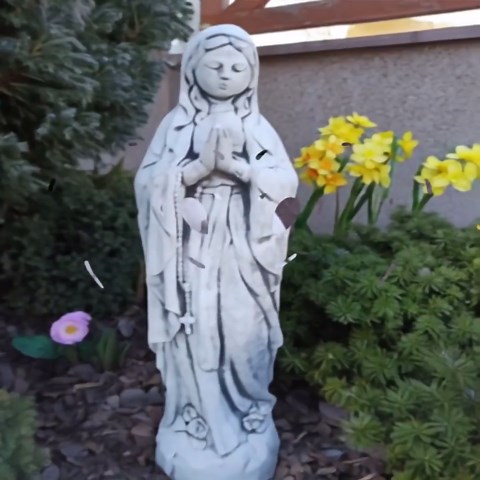 Praying Mother Mary Statue: Concrete Madonna Garden Decor - Etsy
