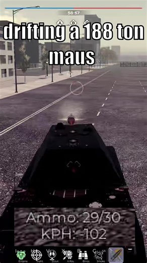 Maus Tank Drifting in Cursed Tank Simulator