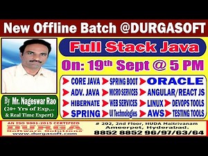 Full Stack Java Offline Training @ DURGASOFT