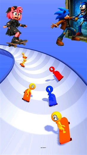 HELP! EVIL METAL SONIC SEIZES SONIC AS AMY SKATE TO SAVE HIM! 😰🛹 #SonicTheHedgehog #Sonic #Shorts