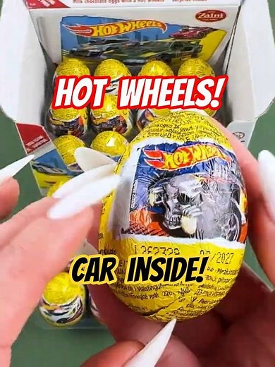 🏎️ HOT WHEELS Chocolate Surprise Egg ASMR Unboxing Toy Car!