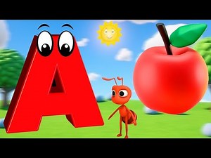 "A for Apple, A for Ant | Learn Words Starting with A | ABC Phonics Song for Kids"