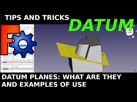 FreeCAD Datum Plane With examples of use: Slanted features, sketch on curve, cross section.
