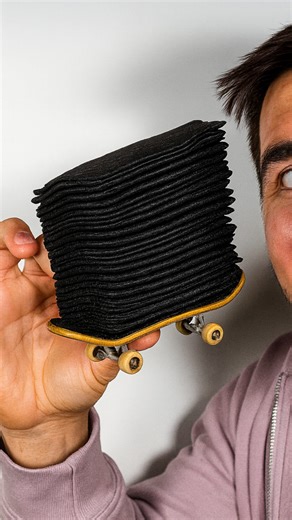 Mateo on Instagram: "How Many sheets of tape does it take to not land a trick? 😤 . #fingerboard #fingerskate #peofingerboard #miniature"