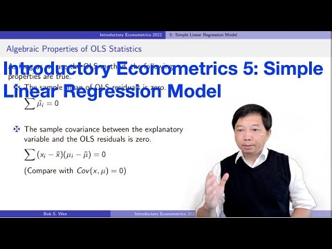 Simple Linear Regression Model | Introductory Econometrics 5