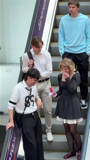 Strangers React To This Escalator Prank #AlexEasy #Escalator #Pranks