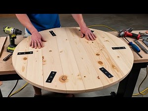 DIY Smart Folding Round Table: Space-Saving Woodworking Project