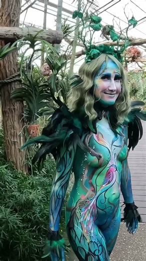 Body Painting in de Botanische Tuin: Een Kleurrijk Avontuur! #shorts