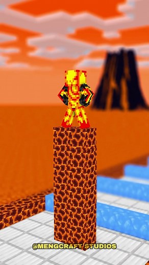 CARGO SKATES RUN With FIRE ENTITY #minecraftshorts #trendingshorts