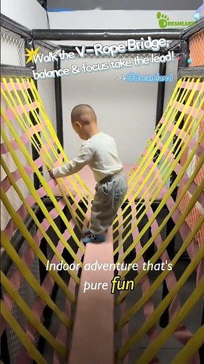 Ultimate Indoor Playground Challenge! 🌉 | V-Rope Bridge Walk