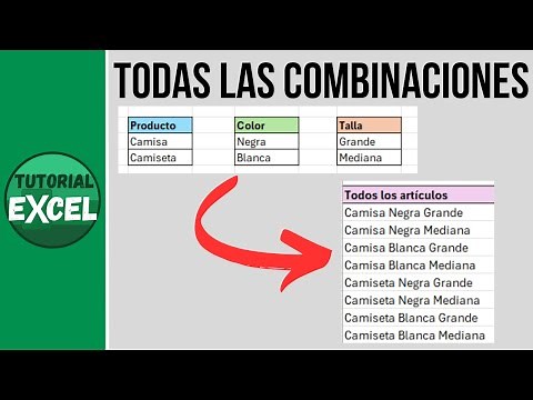 Get all the COMBINATIONS in Excel