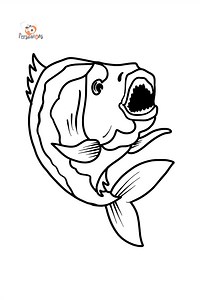 Piranha coloring page - Download, Print, and Color Online!