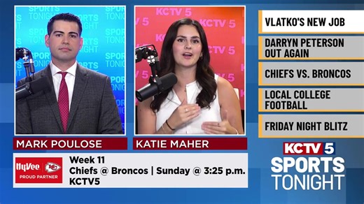Join KCTV5's Mark Poulose and Katie Maher as they break down Vlatko Andonovski's new role with the KC Current, Darryn Peterson's injury, the Chiefs' game at the Broncos, the weekend ahead in College Football, and as well as high school football's top playoff match ups in the metro! Tune in! | KCTV5 News Kansas City