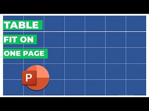 How to make a table fit on one page in PowerPoint