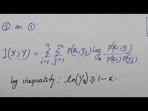 Lec 8:Mutual Information and its Properties