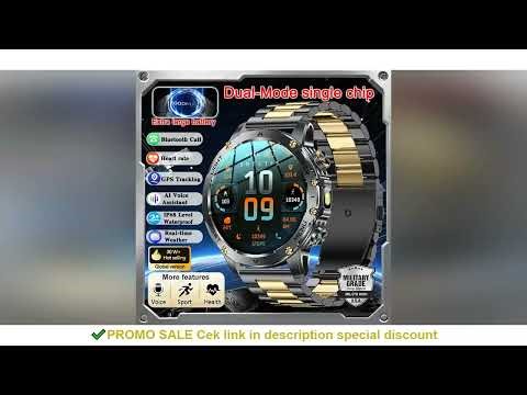 T-Rex 3 Military Grade 1000mAh Battery Smart Watch IP68 Waterproof GPS Bluetooth call AMOLED HD Men