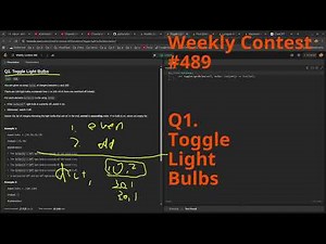 Leetcode Weekly Contest 489 Q1. Toggle Light Bulbs #python #dsa