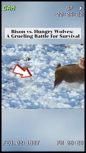 Bison vs hungry wolves. #wildanimals #animals #foryou